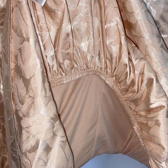 Nasty Gal Large Champagne Eyelet 'Em Stop And Stare Satin Mini Dress - Picture 13 of 16